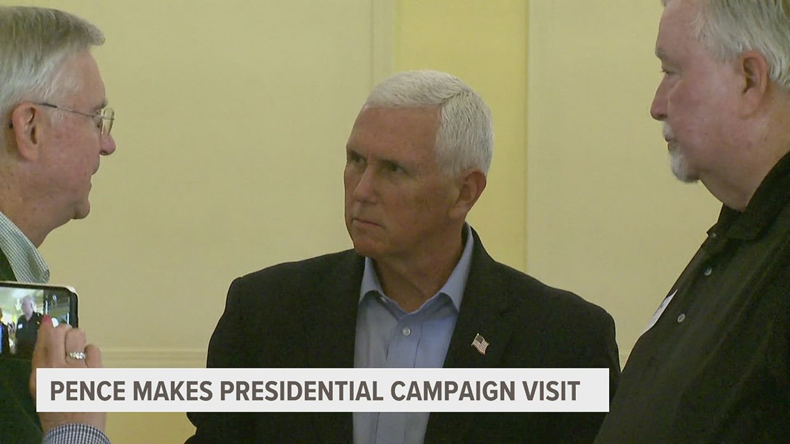 Mike Pence makes presidential campaign visit to Scott County