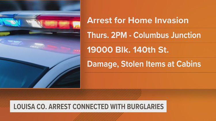 Louisa County police arresting suspect in string of burglaries | News 8 Now