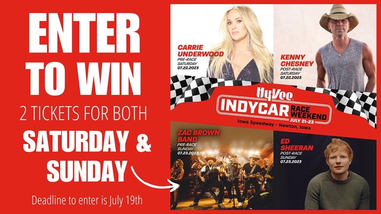 Hy-Vee IndyCar Race & Concert Giveaway - Official Rules