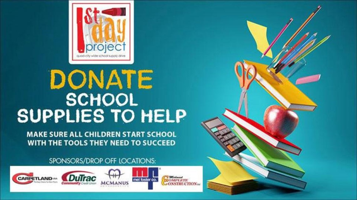 First Day Project needs your help collecting school supplies for Quad Cities kids