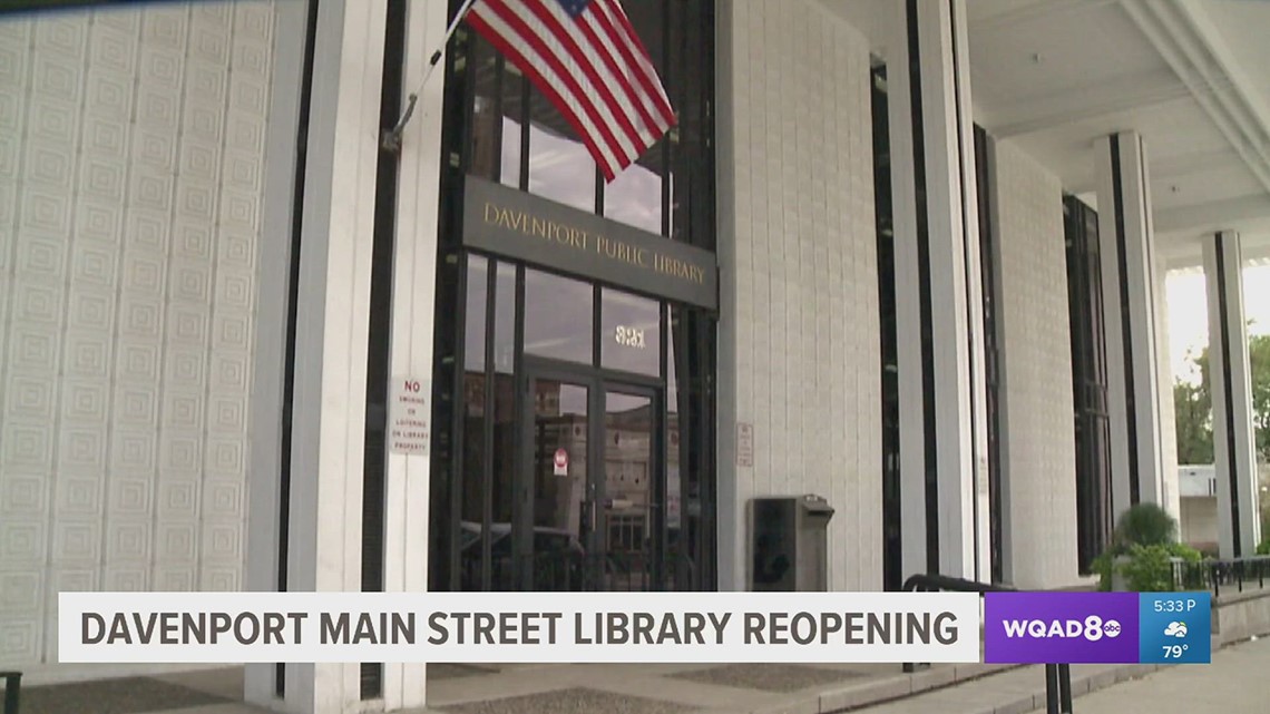 Davenport Public Library reopening its downtown branch Monday morning