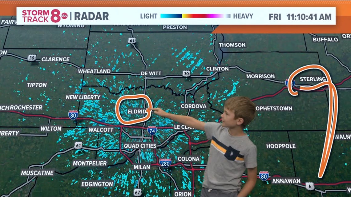 8-year-old takes over weathercast from StormTrack 8 meteorologist Andrew Stutzke